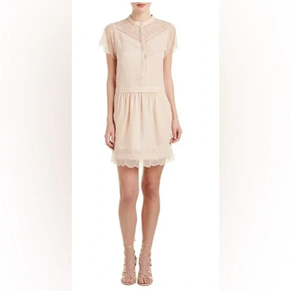 open lace back dress Dream All Day Babydoll Dress In Hot Pink main image 1